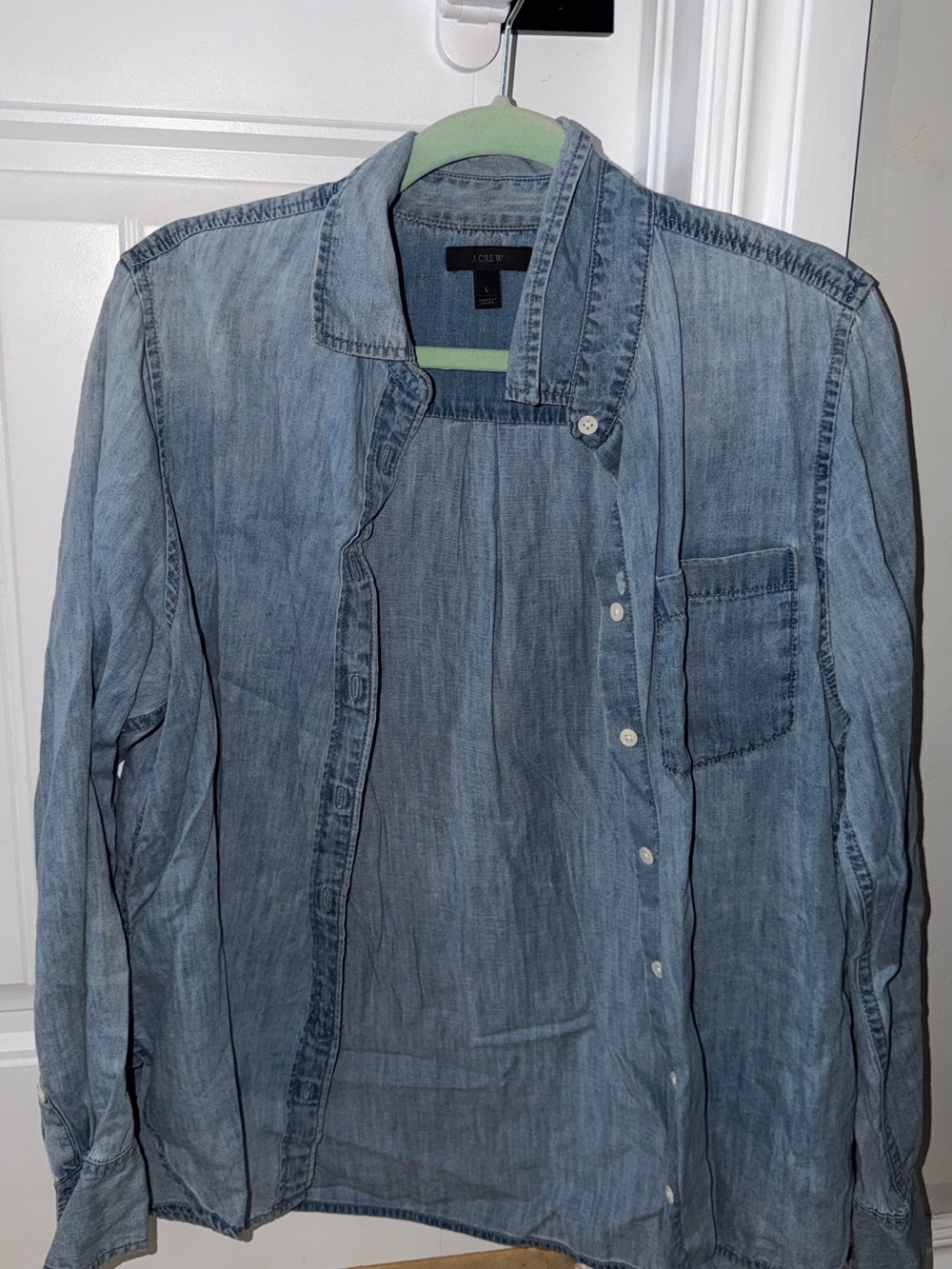 J. Crew Light Denim Button-Up Shirt